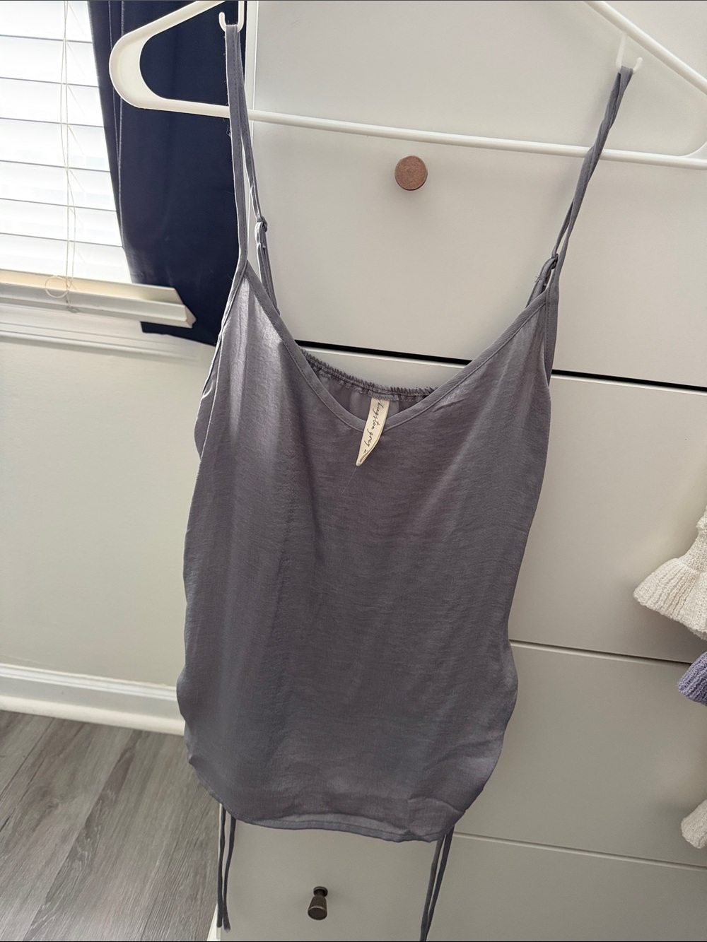 Women’s Gray Sleeveless Cami Tank Top